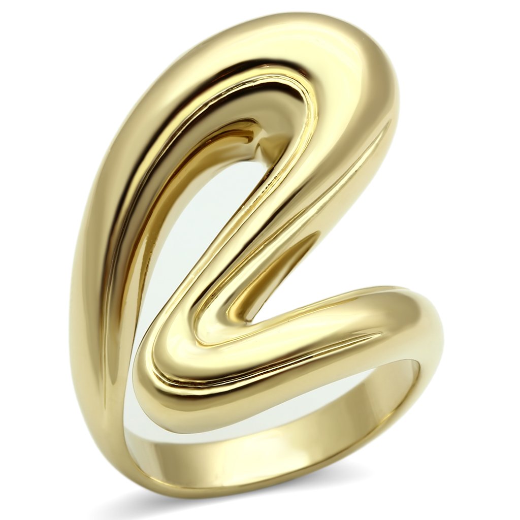 JCE290 IP Gold(Ion Plating) Brass Ring with No Stone