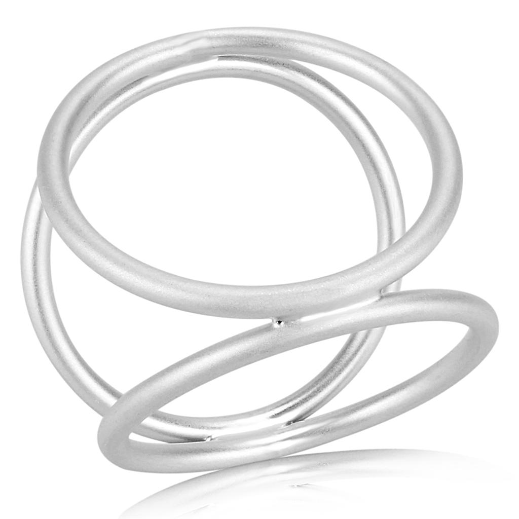 JCE4249 Matte Rhodium Brass Ring with No Stone