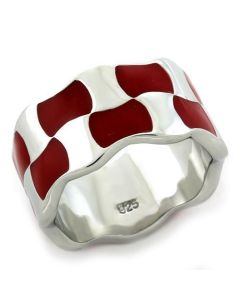 JCEAS1125 Rhodium 925 Sterling Silver Ring with No Stone